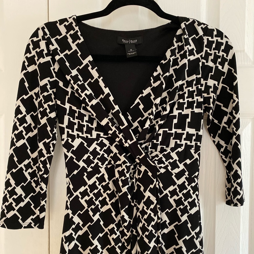 White House | Black House Faux Wrap Dress